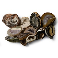 Cut and Polished Agate Crystal Geode Half Collection