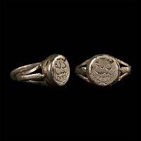 Silver Ring with Epigraphic Bezel