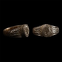 Medieval Silver Ring with Floral Motif