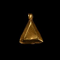 Medieval Triangular Gold Pendant