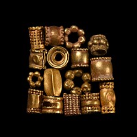 Western Asiatic Tubular Gold Bead Group