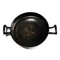 Greek Terracotta Black-Glazed Stemless Cup