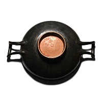 Greek Terracotta Black-Glazed Stemless Cup