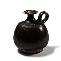 Greek Terracotta Bellied Askos with Handle