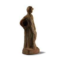 Hellenistic Terracotta Statuette of a Wreathed Young Woman