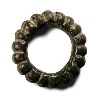Iron Age Celtic Bronze Ribbed Bracelet or Proto-Money