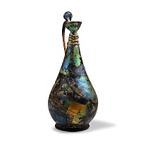 Large Western Asiatic Piriform Glass Jug with Iridescence
