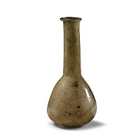 Roman Green Glass Bottle