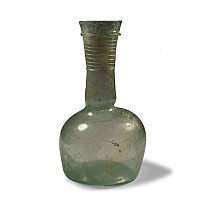 Large Roman Green Glass Bottle