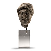 Cypriot Head of a Youth with a Floral Crown