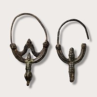 Viking Age Bronze Earring Pair