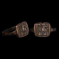 Roman Bronze Ring with Bust