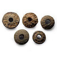 Medieval Decorated Lead Spindle Whorl Collection