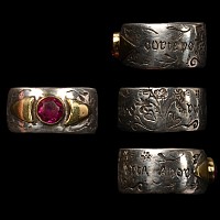 Georgian Silver and Gold 'The Heart Brings Love To You' Posy Ring