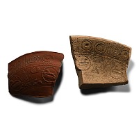 Romano-British Potter's Bowl Mould Fragment with Lions