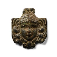 Post Medieval Bronze Face Plaque