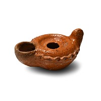 Byzantine Glazed Terracotta Oil Lamp