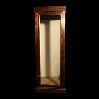 1.9 Metre High Vintage Oak Display Cabinet