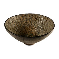 Western Asiatic Ceramic Bowl Depicting a Bird with Inscription