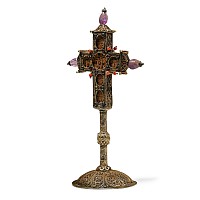 Mount Athos Wooden Cross with Silver-Gilt Mounts