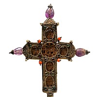 Mount Athos Wooden Cross with Silver-Gilt Mounts