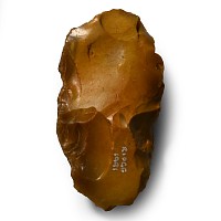 Stone Age British Yellow-Orange Flint Hand Axe