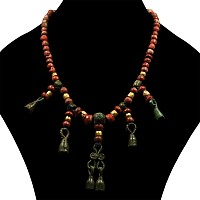 Viking Age Bead and Bronze Pendant Necklace