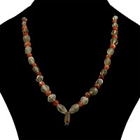 Roman Carnelian and Glass Bead Necklace