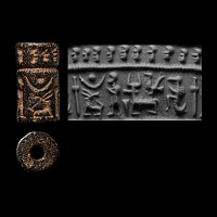 Syro-Cappadocian Cylinder Seal with Animals and Figures