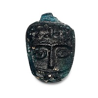 Roman Blue Glass Face Pendant