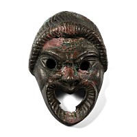 Roman Bronze Actor's Mask Mount