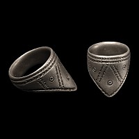 Large Medieval Silver Archer's Thumb Ring