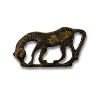 Roman Bronze Horse Plate Brooch