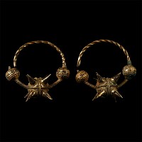 Byzantine Silver-Gilt Temple Ring Pair
