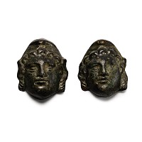 Roman Bronze Attis Mount Pair