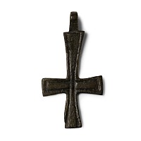 Byzantine Bronze Cross Pendant