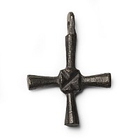 Byzantine Bronze Cross Pendant
