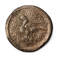 Medieval Silver Phalera with Bird