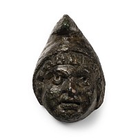 Roman Bronze Dacian Captive Head Mount