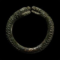 Romano-Egyptian Bronze Ring with Snake Heads