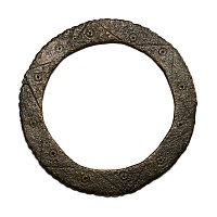 Large Iron Age Celtic Bronze Proto-Money Decorated Ring