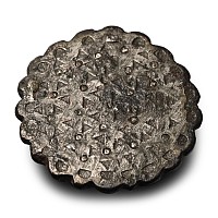 Viking Age Silvered Bronze Stud with Stamped Decoration