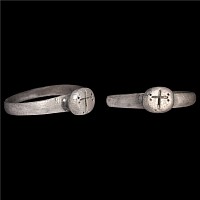 Medieval Silver Ring with Cross