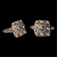 Western Asiatic Silver-Gilt Ring with Bosses