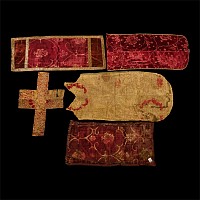 Medieval Group of Italian Ferroneries and 'Cloth of Gold' Velvets