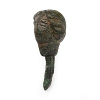 Roman Bronze Pin Head with Bust