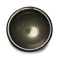 Greek Miniature Black Glazed Terracotta Dish