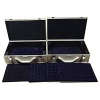 Group of Two Aluminium Coin Carry Cases.