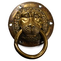 Bronze Knocker Decorated with Lion Mask