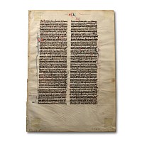 Medieval 'Book of Amos' Manuscript Leaf from a Latin Bible